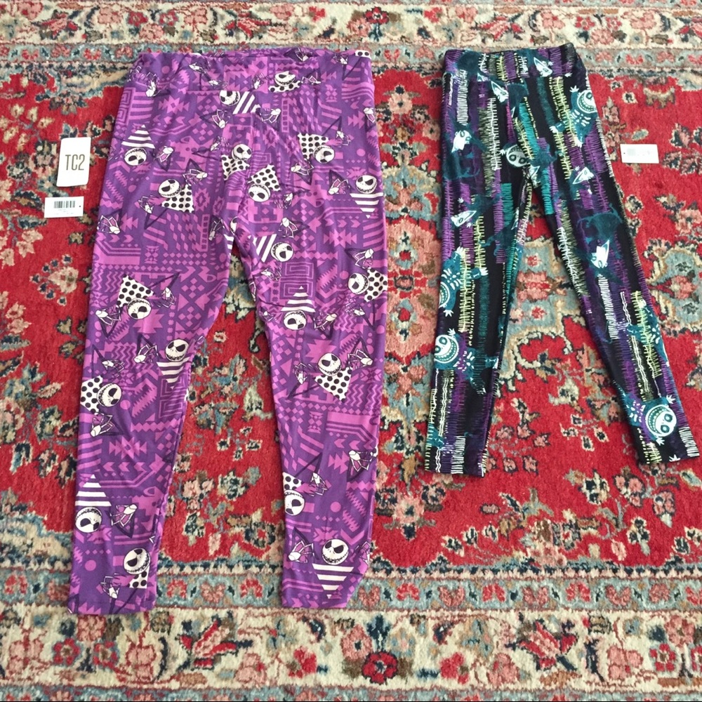 2 NWT LulaRoe Nightmare Leggings (Sz TC2 & Tween)